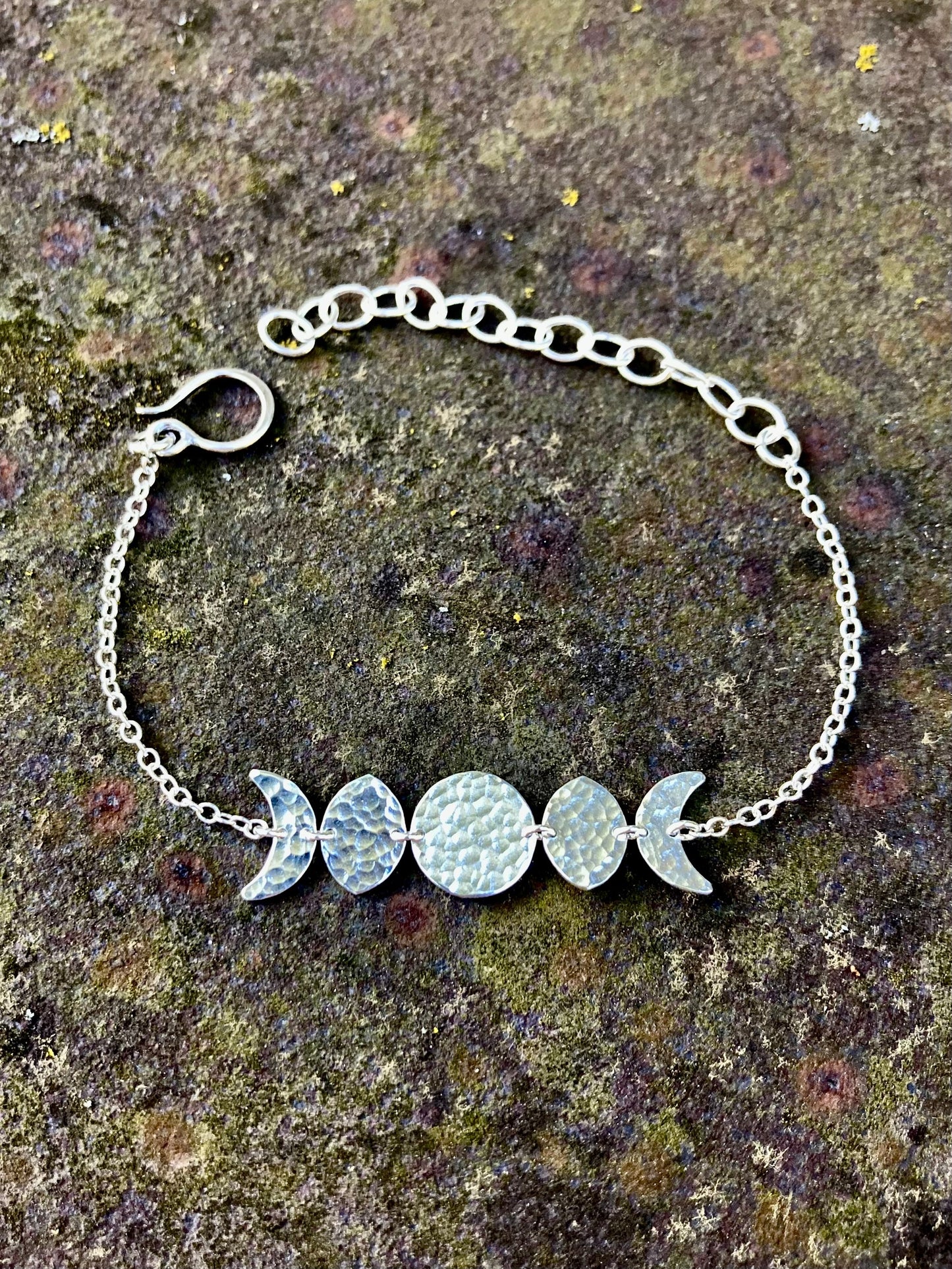 Moon Phase Bracelet in Sterling Silver