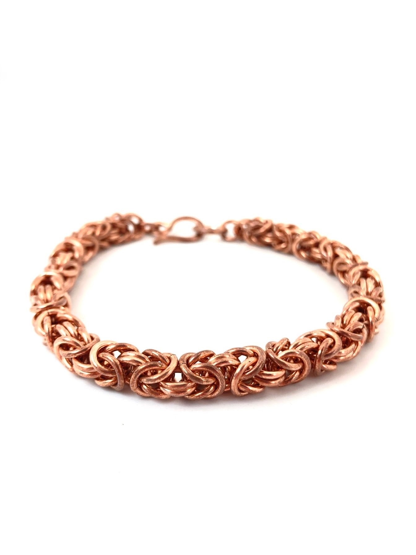 Chunky Byzantine Chainmaille Bracelet in Copper