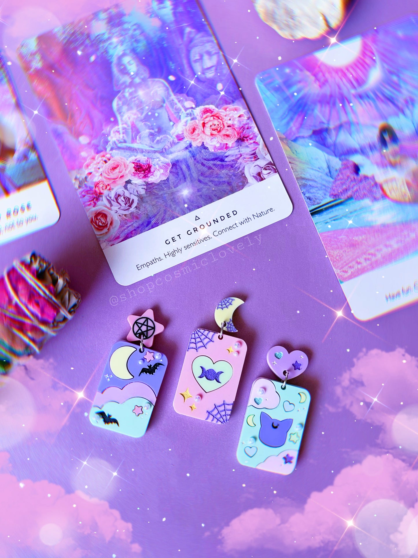 Tarot Card inspired Earrings