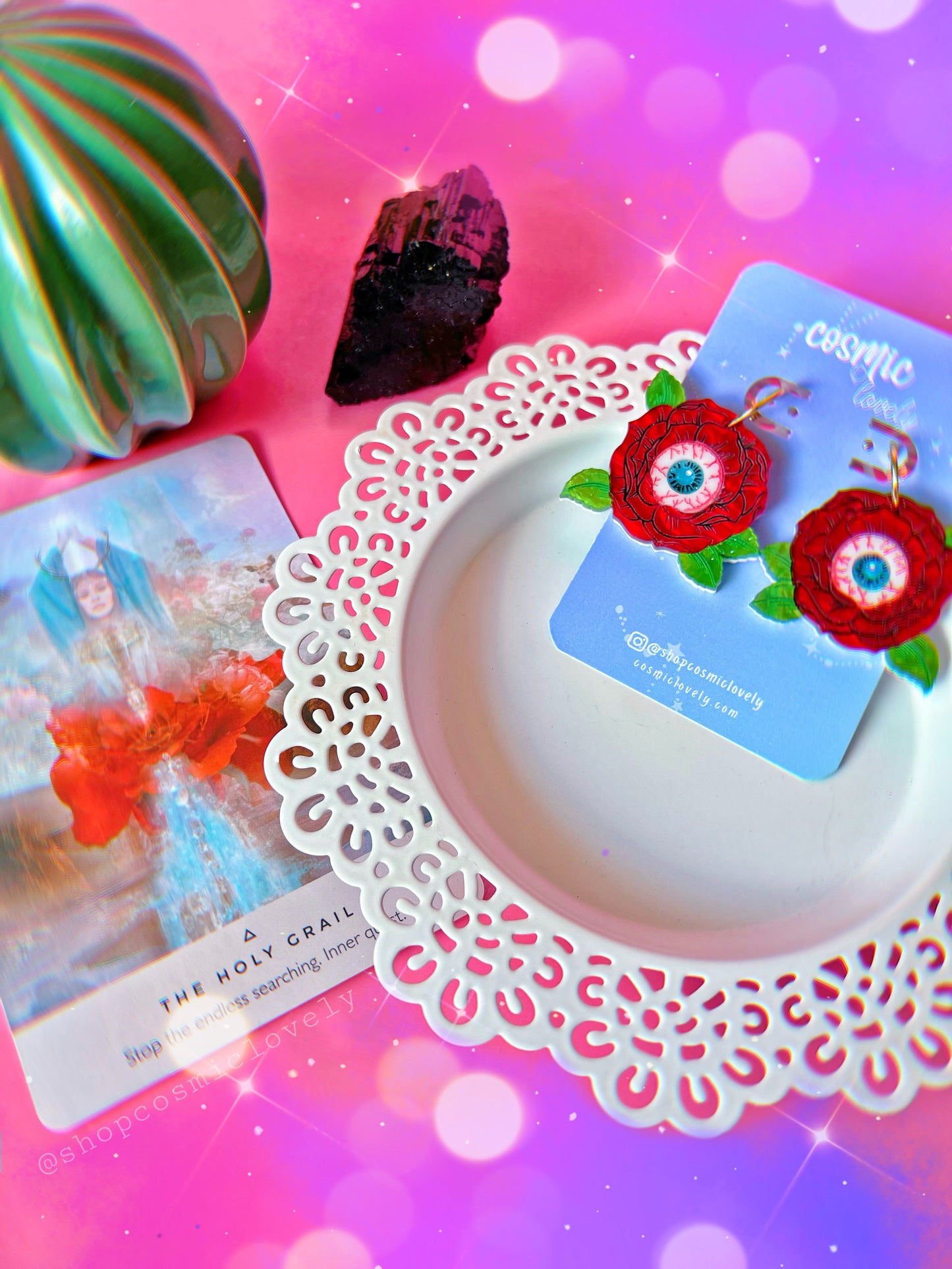 Halloween Rose Earrings