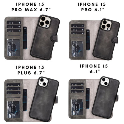 Casper Leather iPhone 15 Series Wallet Case