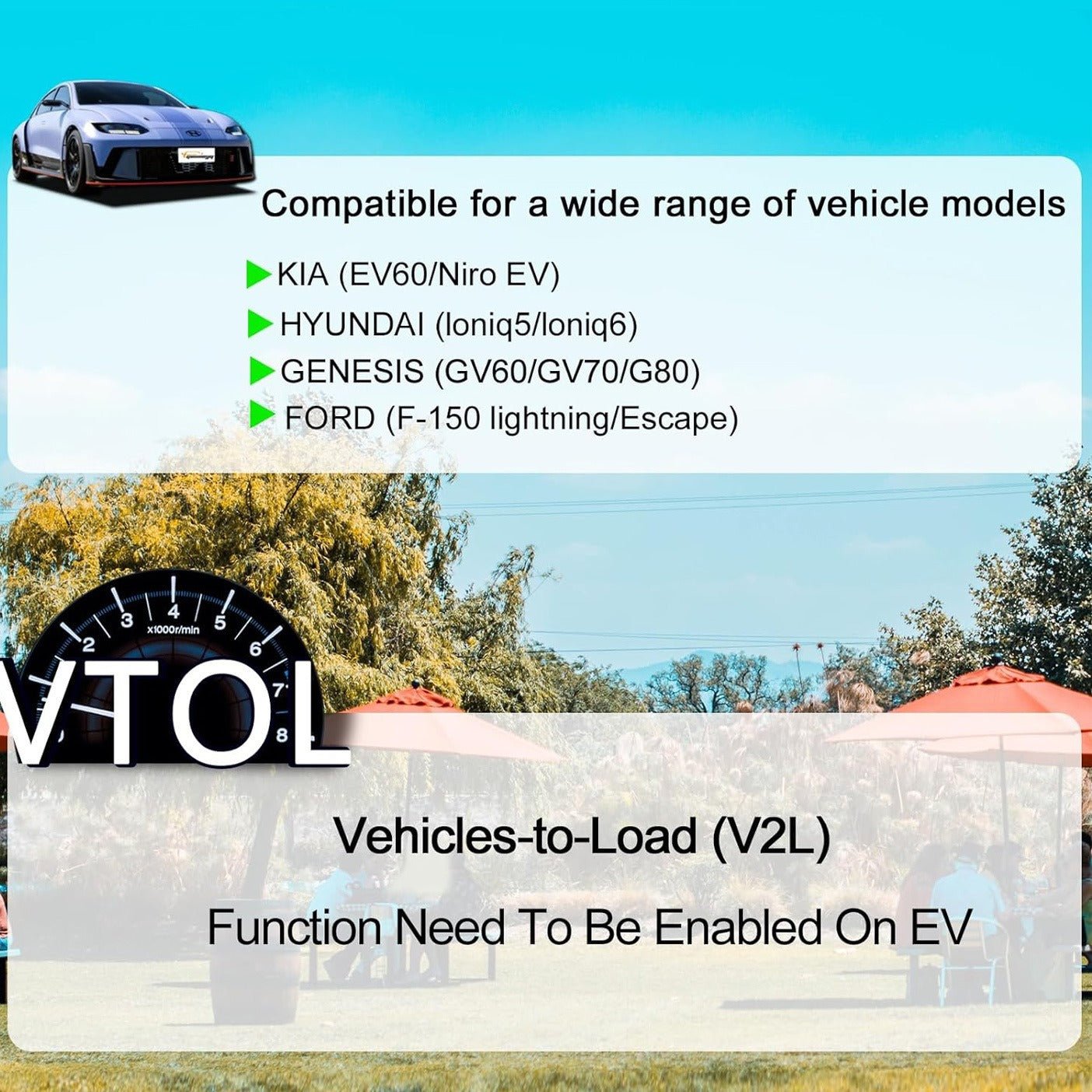 J1772 V2L Discharger Adapter | Vehicle-To-Load