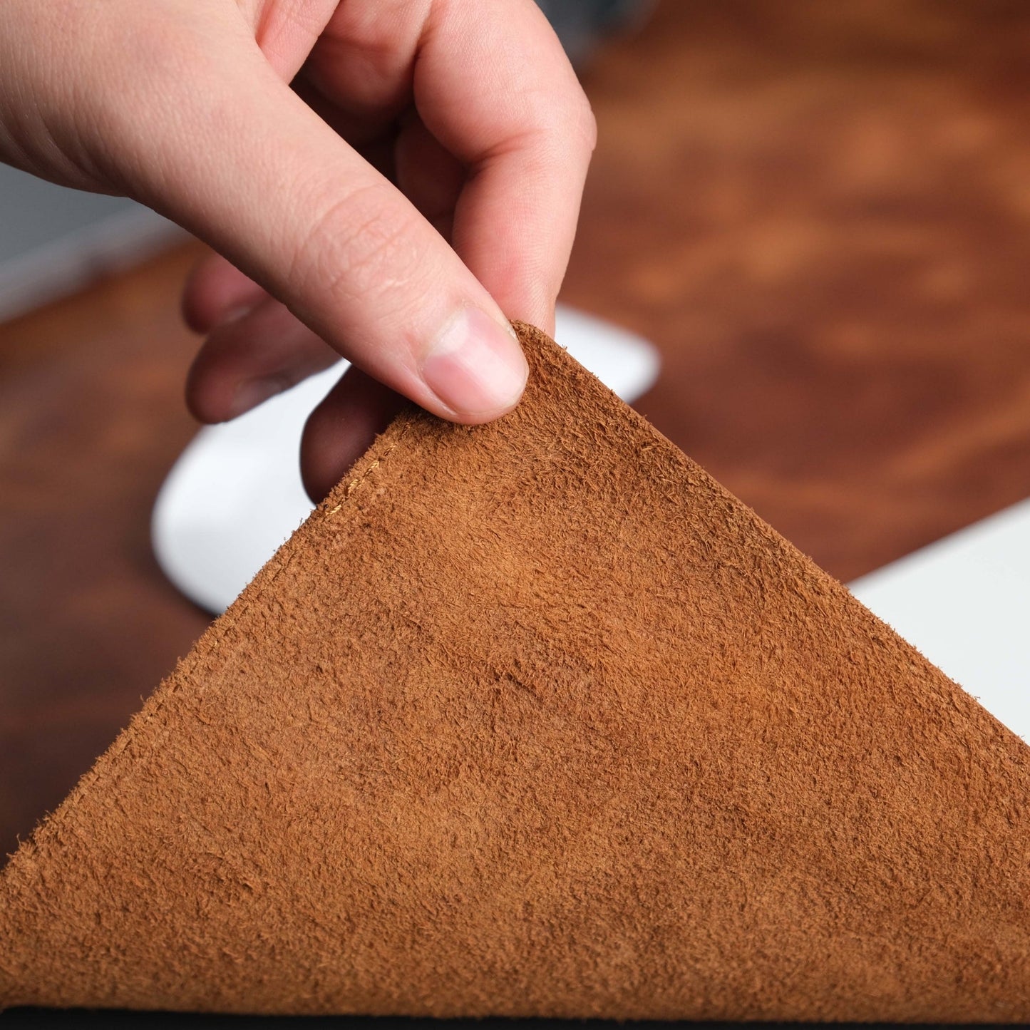 Jersey Antic Tan Leather Desk Pad for Office and Home