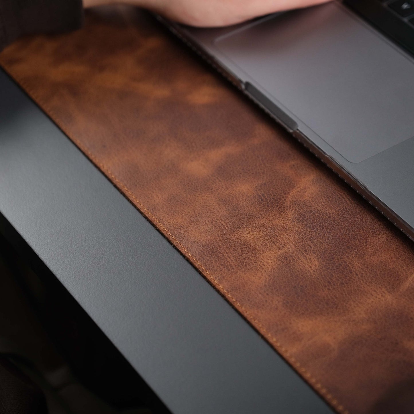 Jersey Antic Tan Leather Desk Pad for Office and Home
