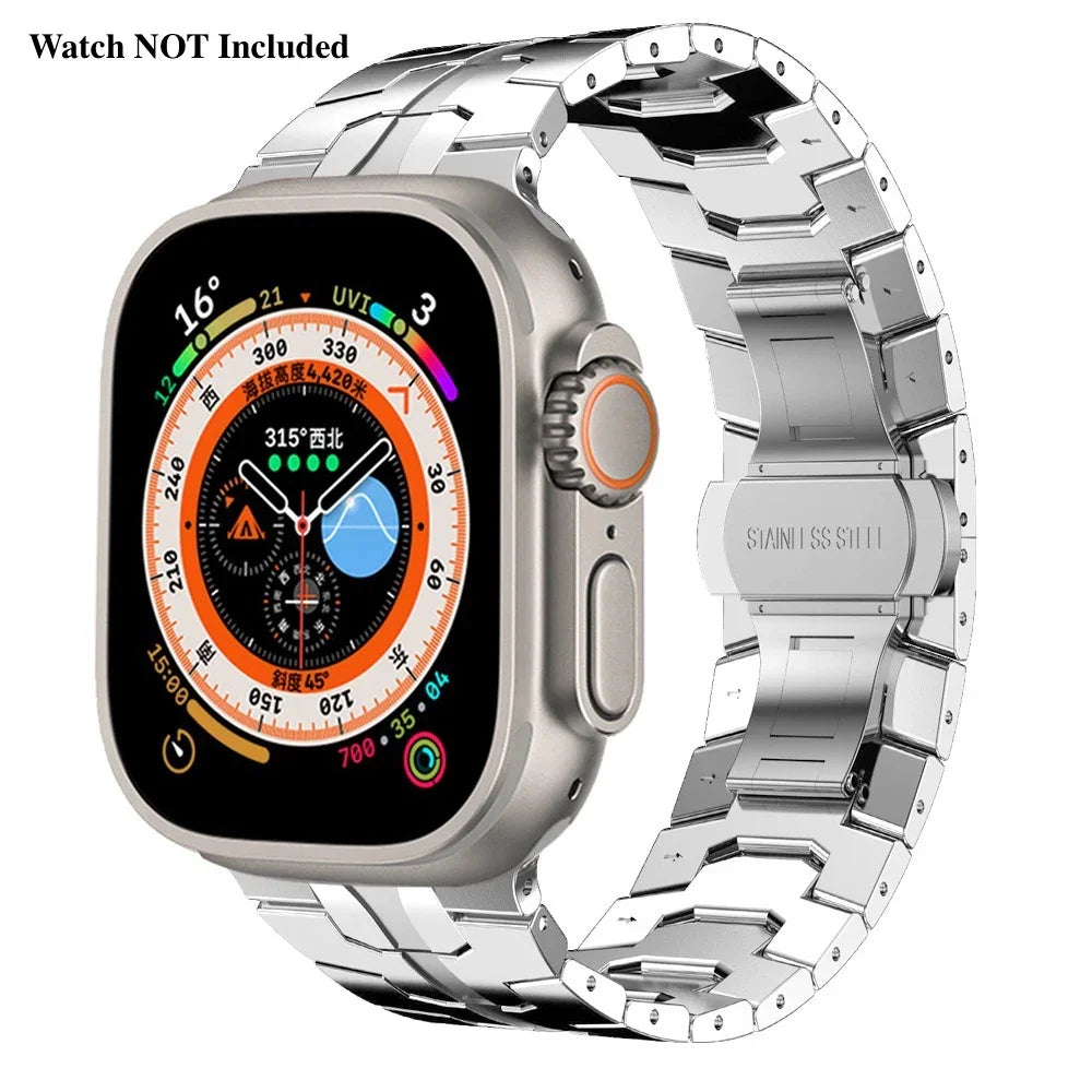 Stainless Steel Metal Watchband For Apple Watch-Ironman Version