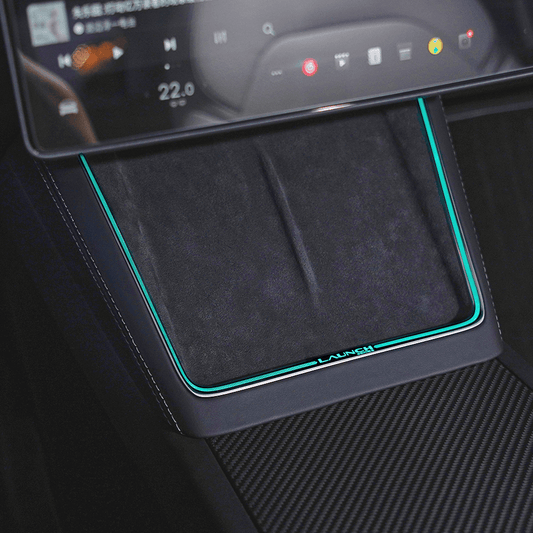 Laser-Carved Ambient Light for Model Y Juniper Wireless Charging Port