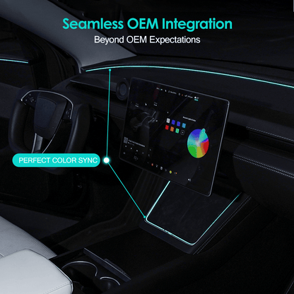 Laser-Carved Ambient Light for Model Y Juniper Wireless Charging Port