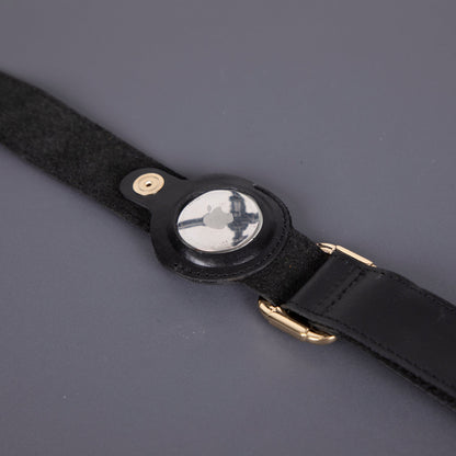 Charlotte Handcrafted Calfskin Leather Dog Collar - Compatible with AirTag