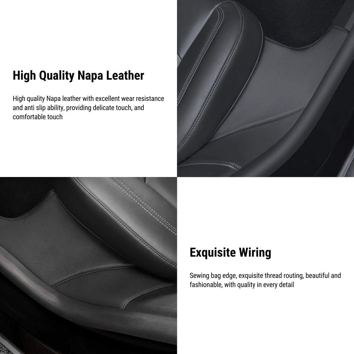 Leather Rear Door Sill Protector for Tesla Model Y 2020-2024