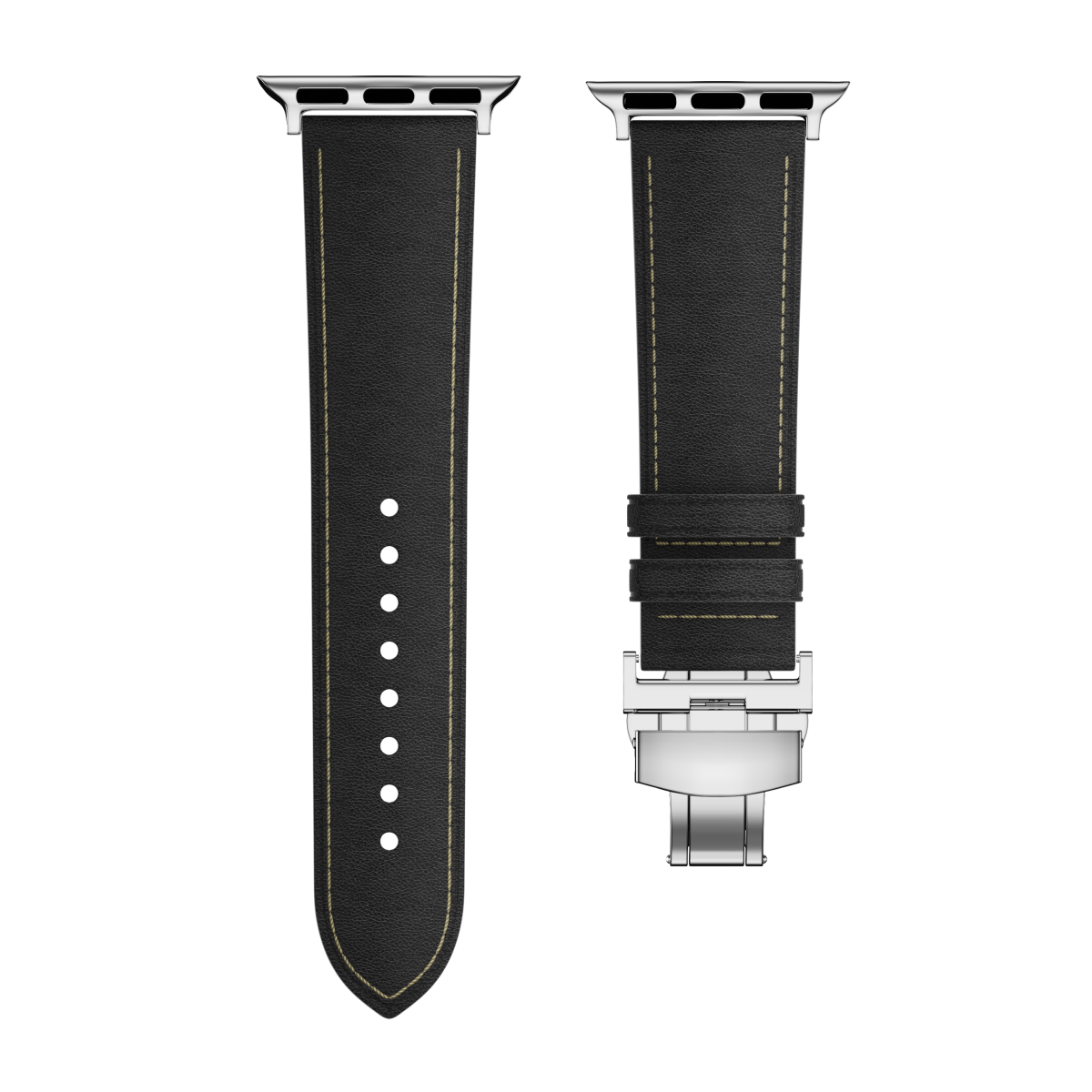 Affordable Genuine Leather Butterfly Buckle Band for Apple Watch