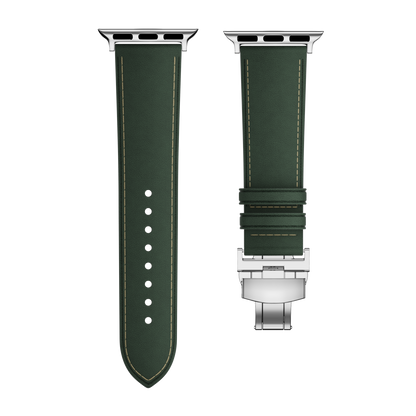 Affordable Genuine Leather Butterfly Buckle Band for Apple Watch