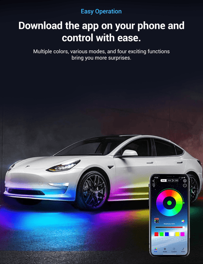 LED Chassis Ambient Lights for Tesla Model 3/Y (4PCS)