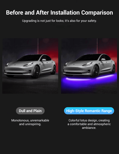 LED Chassis Ambient Lights for Tesla Model 3/Y (4PCS)