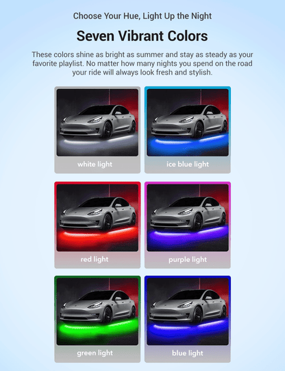 LED Chassis Ambient Lights for Tesla Model 3/Y (4PCS)