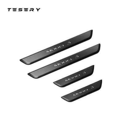 LED Illuminated Door Sills Protector Front & Rear for Model Y / 3