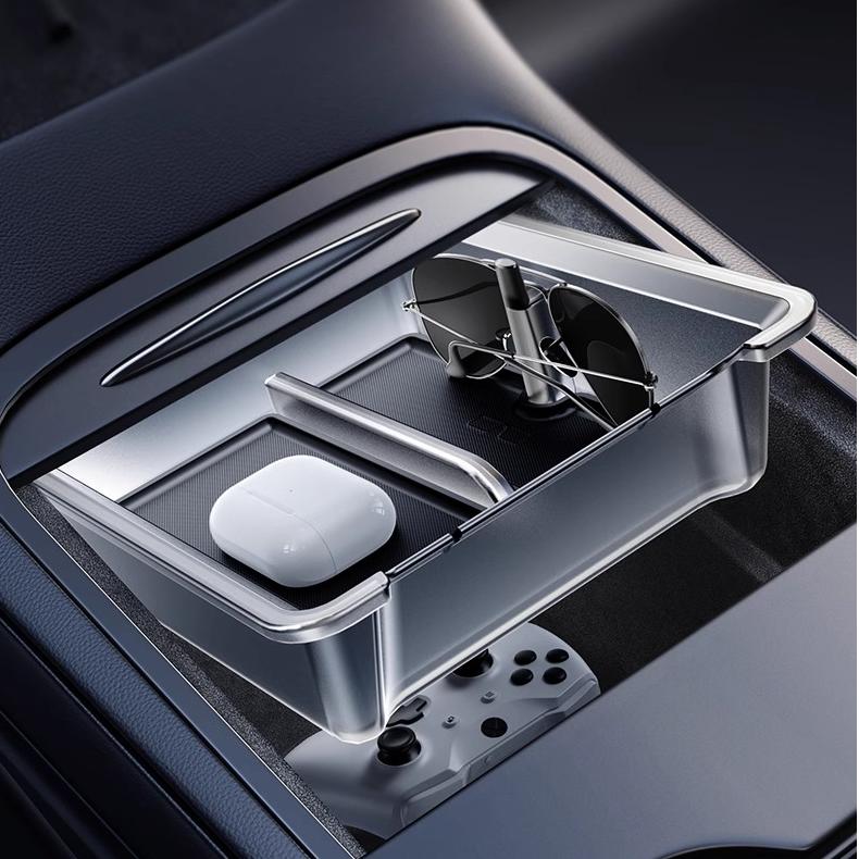 Luminous Center Console Storage Organizer for Model Y Juniper / Model 3 Highland (2PCS)