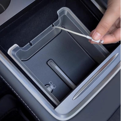 Luminous Center Console Storage Organizer for Model Y Juniper / Model 3 Highland (2PCS)