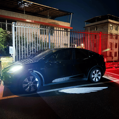 Model 3 Highland & New Model Y Angel Wings Rearview Mirror Welcome Light