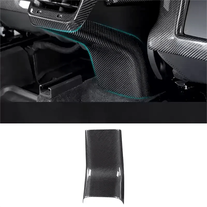 Model 3 / Y Backseat Center Console Base Cap - Carbon Fiber Interior Mods