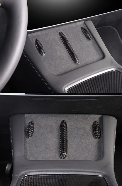 Model 3 / Y Central Control Panel Stickers - Carbon Fiber Interior Mods