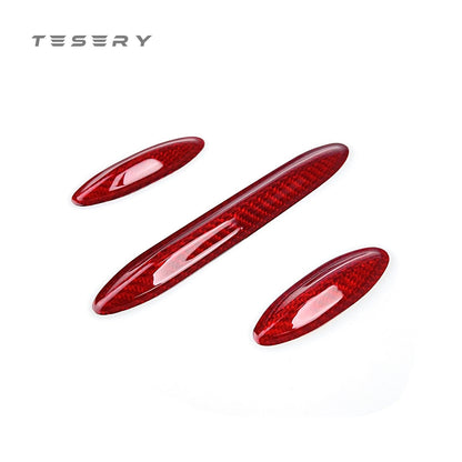 Model 3 / Y Central Control Panel Stickers - Carbon Fiber Interior Mods