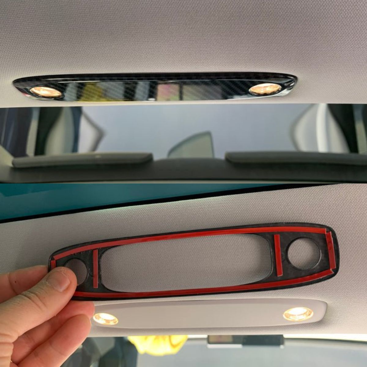 Model 3 / Y Dome Light Cover - Carbon Fiber Interior Mods