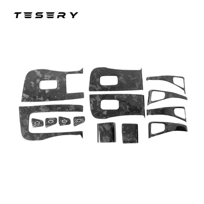 Model 3 / Y Window & Door Switch Covers - Carbon Fiber Interior Mods（Left & Right Hand）