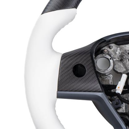 Model 3 / Y Sport Round Carbon Fiber Steering wheel 【Style 41】