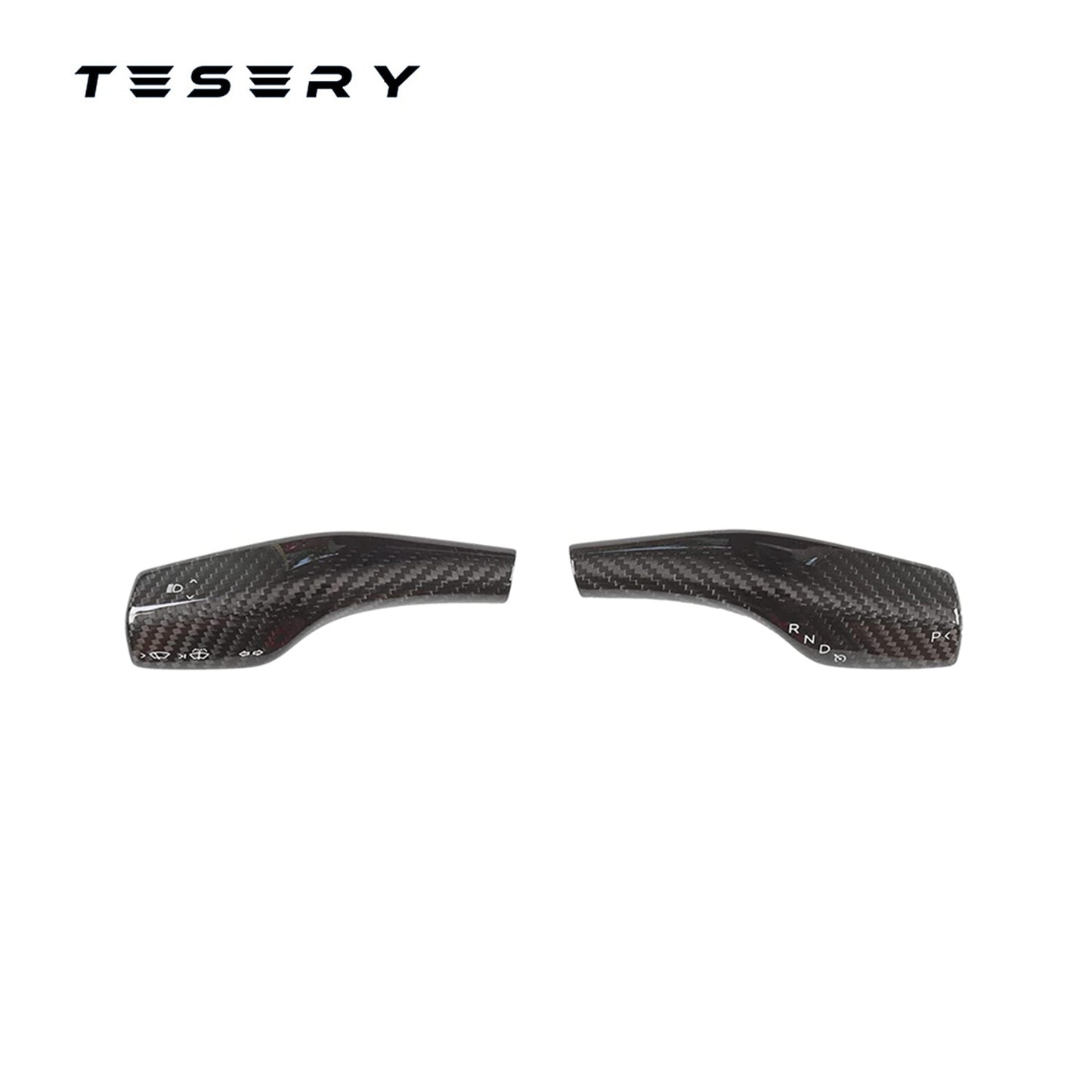 TESERY Model 3 / Y Stalks Turn Signal Cover - Dry Carbon Fiber Interior Mods
