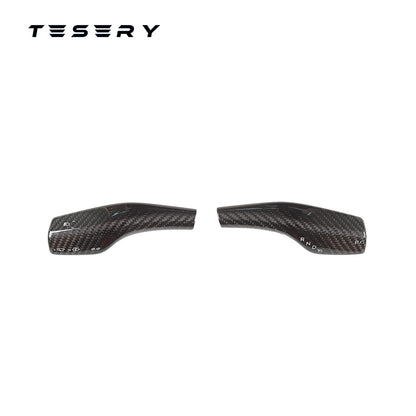 TESERY Model 3 / Y Stalks Turn Signal Cover - Dry Carbon Fiber Interior Mods