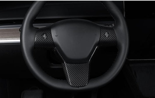 Model 3 / Y Steering Wheel Patch - Carbon Fiber Interior Mods