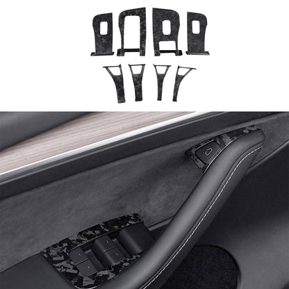 Model 3 / Y Window & Door Switch Covers - Carbon Fiber Interior Mods（Left & Right Hand）