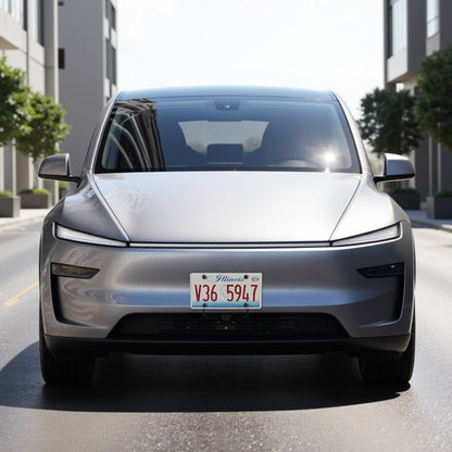 Model Y Juniper Front License Plate Holder | No-Drill, Anti-Theft Aluminum