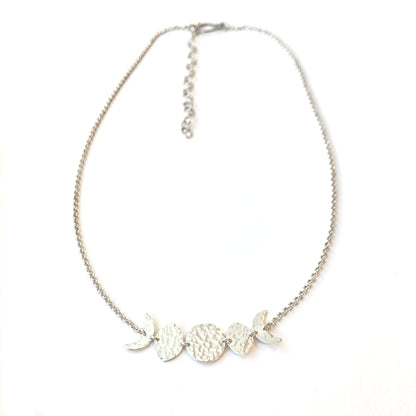Moon Phase Necklace in Sterling Silver
