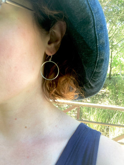 New Moon Hoop Earrings in Sterling Silver | Moon Phase Earrings
