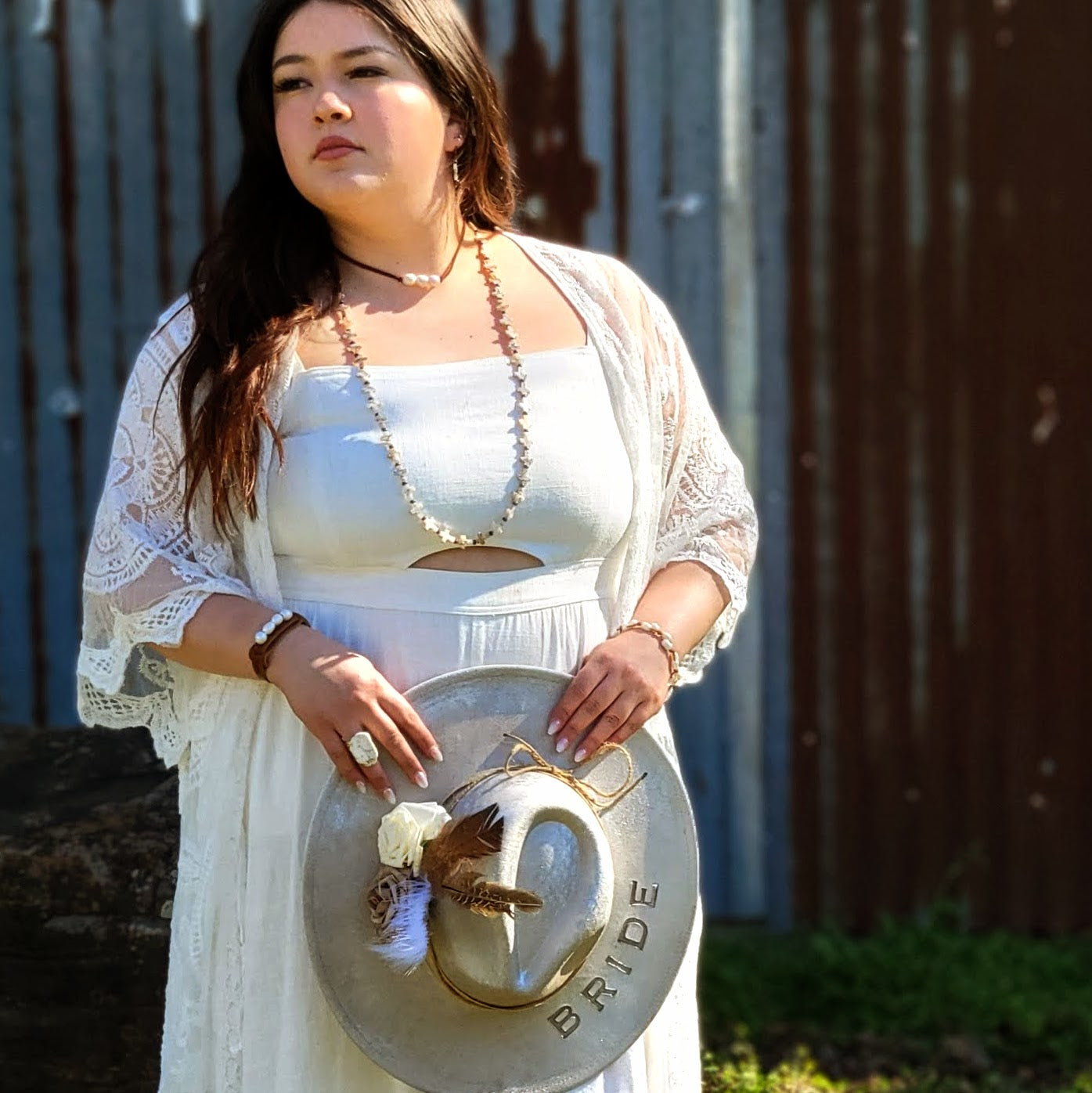 Triple Freshwater Pearl Brown Leather Choker Necklace 243d