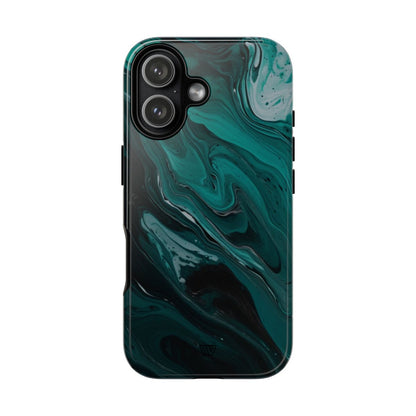 TEAL PAINT SWIRL | Tough Phone Case