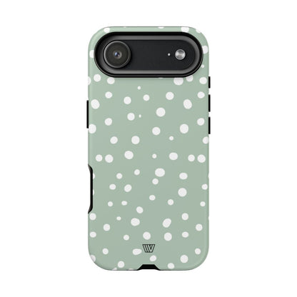 PASTEL GREEN DOTS | Tough Phone Case