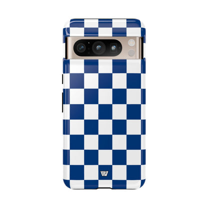 BLUE WHITE CHECKERBOARD | Tough Phone Case