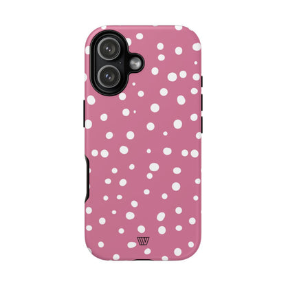 BLUSH RED DOTS | Tough Phone Case