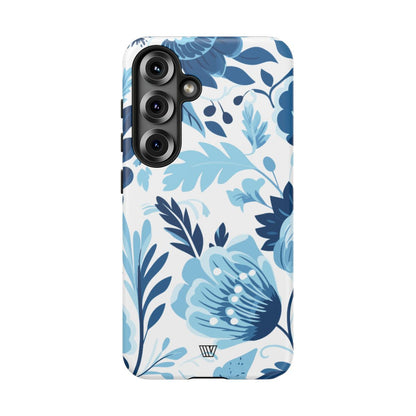 BLUE WHITE FLOWERS | Tough Phone Case