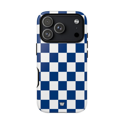 BLUE WHITE CHECKERBOARD | Tough Phone Case