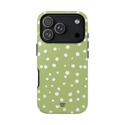PALE OLIVE DOTS | Tough Phone Case