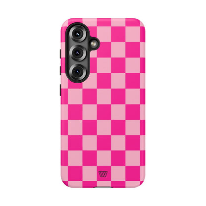 HOT PINK CHECKERBOARD | Tough Phone Case