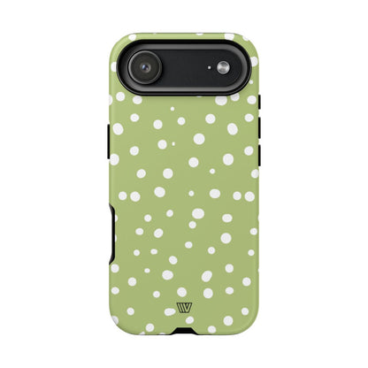 PALE OLIVE DOTS | Tough Phone Case
