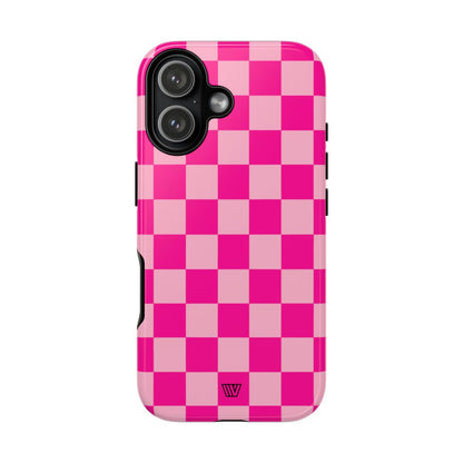 HOT PINK CHECKERBOARD | Tough Phone Case