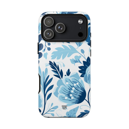 BLUE WHITE FLOWERS | Tough Phone Case