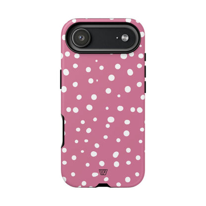 BLUSH RED DOTS | Tough Phone Case
