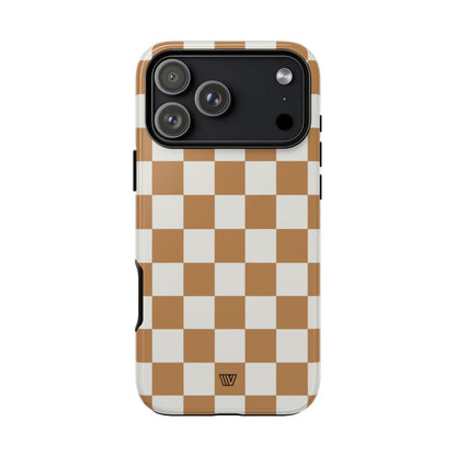 CHESTNUT CHECKERBOARD | Tough Phone Case