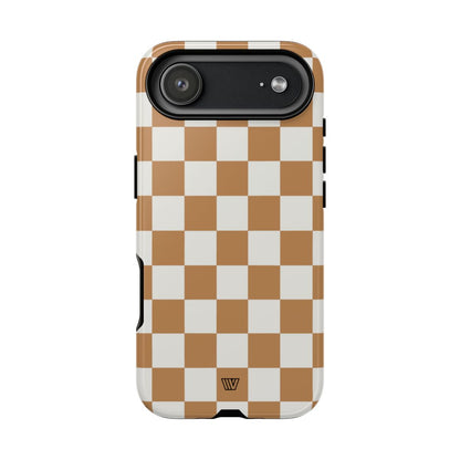CHESTNUT CHECKERBOARD | Tough Phone Case